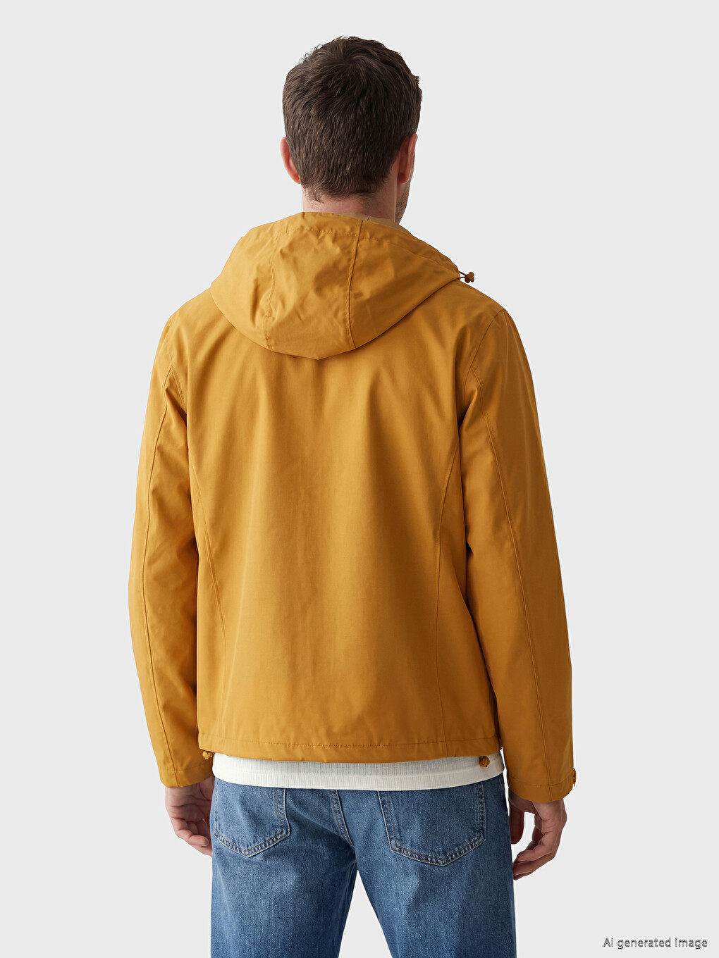 Man Yellow Raincoat-2