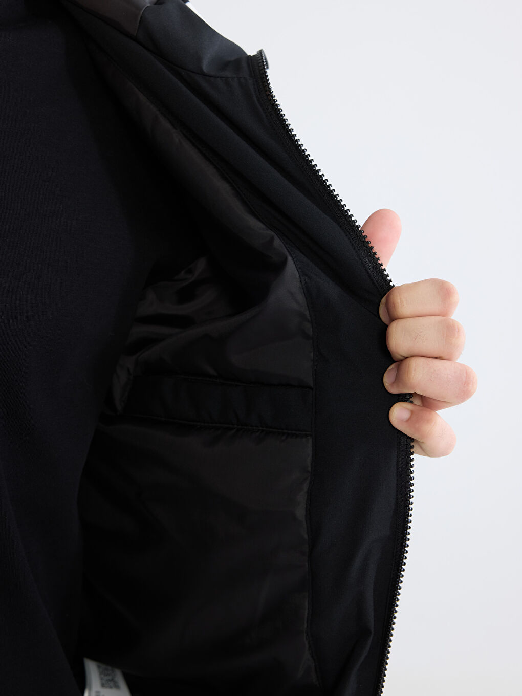 Rahat Kalıp Kapüşonlu Erkek Mont-3