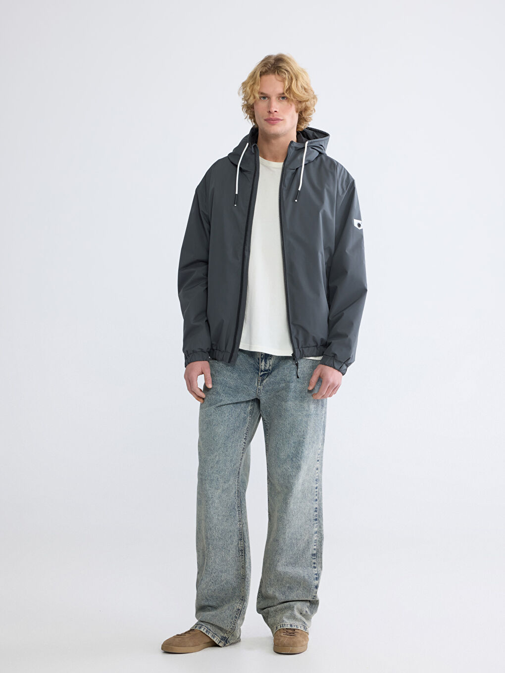 Мъж Антрацит Палто-1