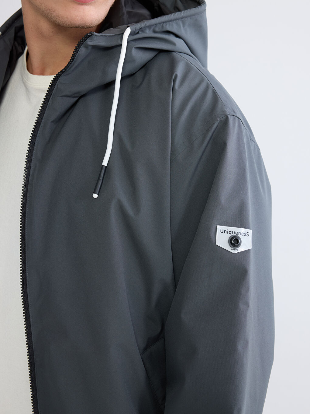 Мъж Антрацит Палто-3