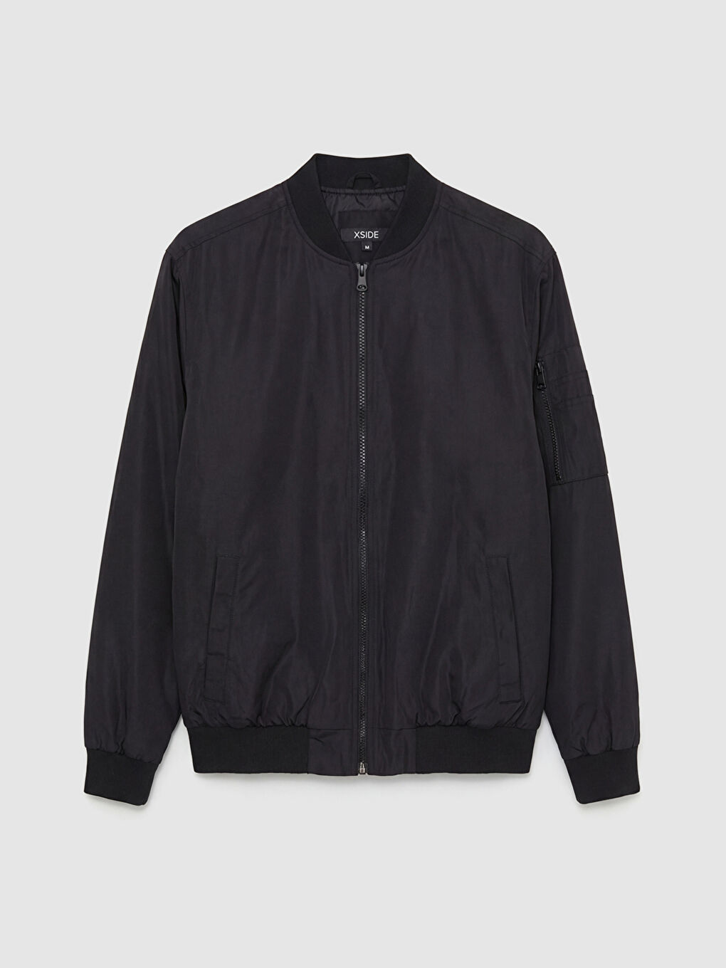 Regular Fit Baseball Collar Men's Bomber Jacket-5