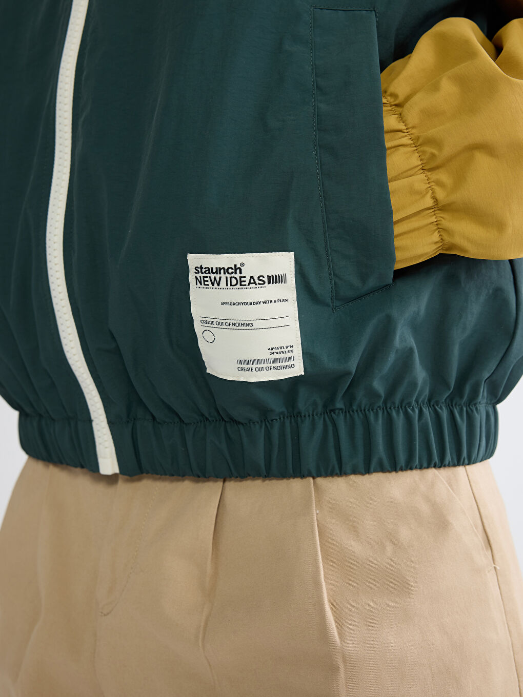 Αδιάβροχο με Χρωματικό Μπλοκ για Άνδρες σε Χαλαρή Εφαρμογή-2