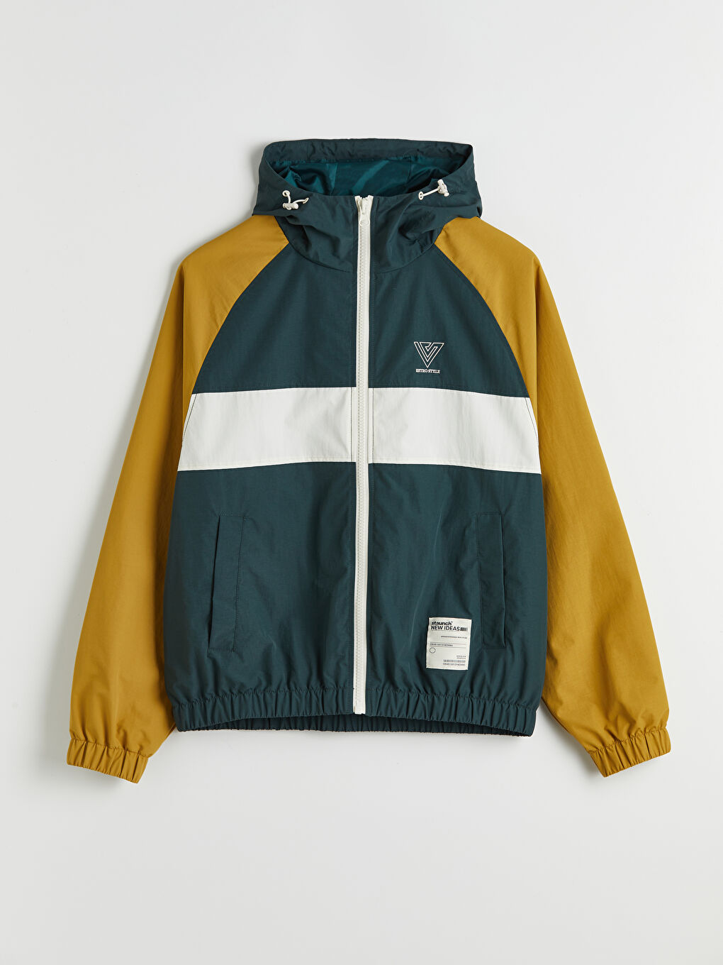 Yeşil Rahat Kalıp Erkek Yağmurluk-5