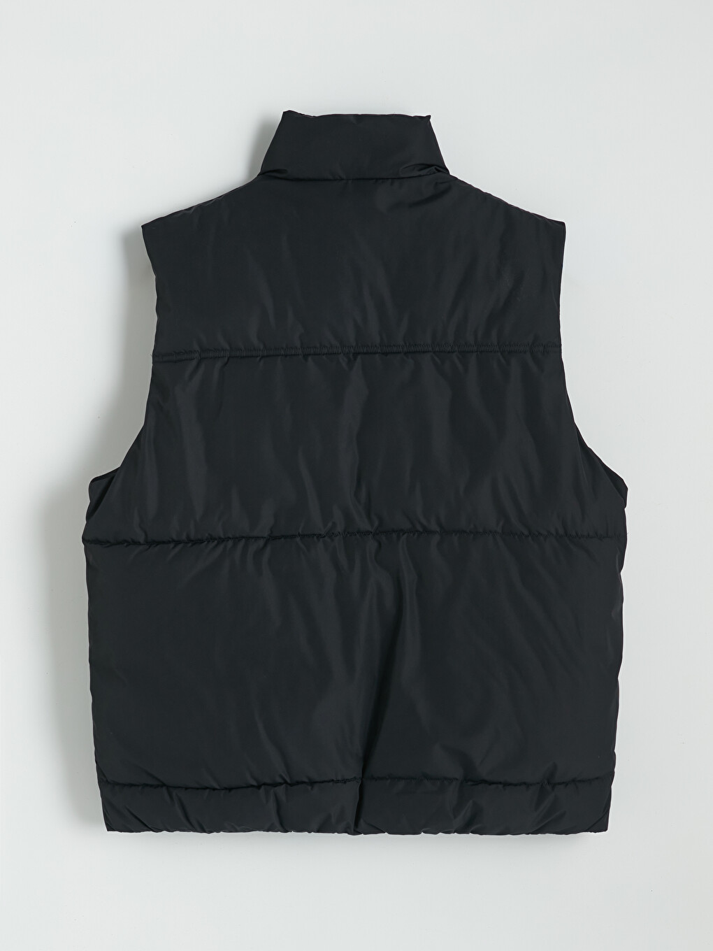 Siyah Regular Fit Dik Yaka Erkek Şişme Yelek-6