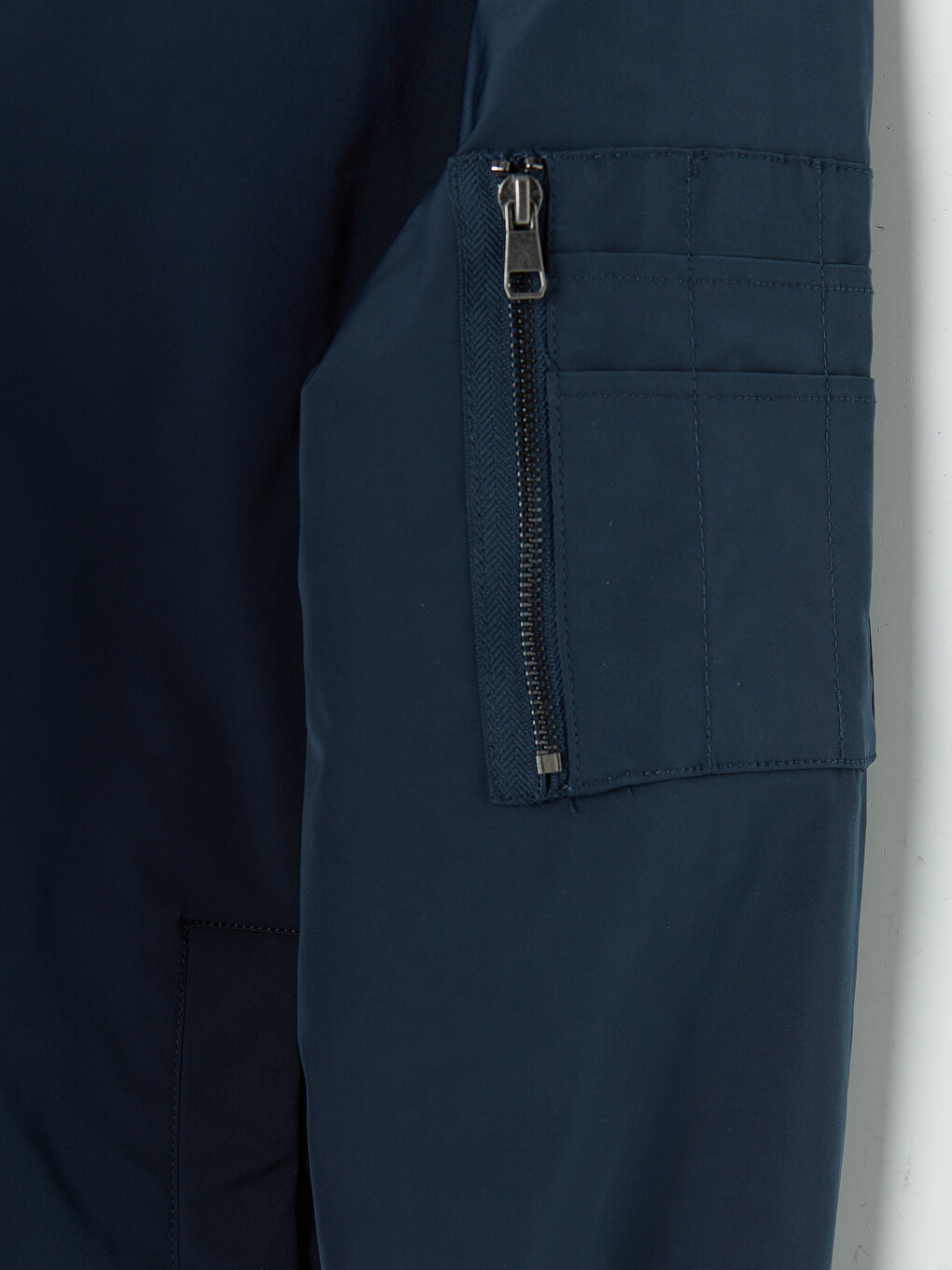 Lacivert Regular Fit Kolej Yaka Erkek Mont-5