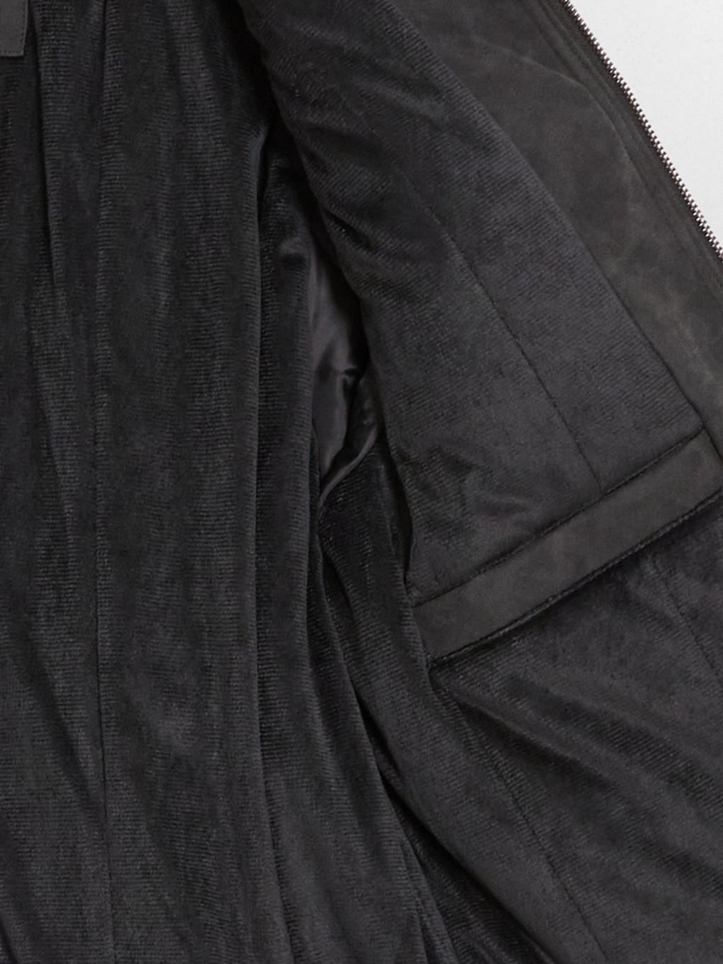 Gri Regular Fit Dik Yaka Süet Mont-6