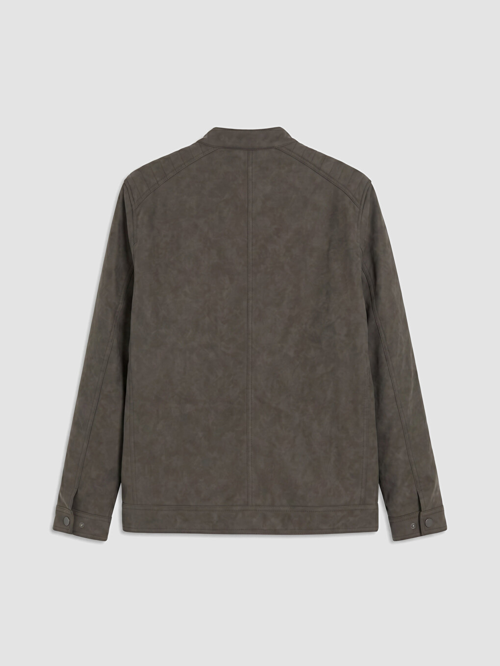 Bej Regular Fit Dik Yaka Süet Mont-3
