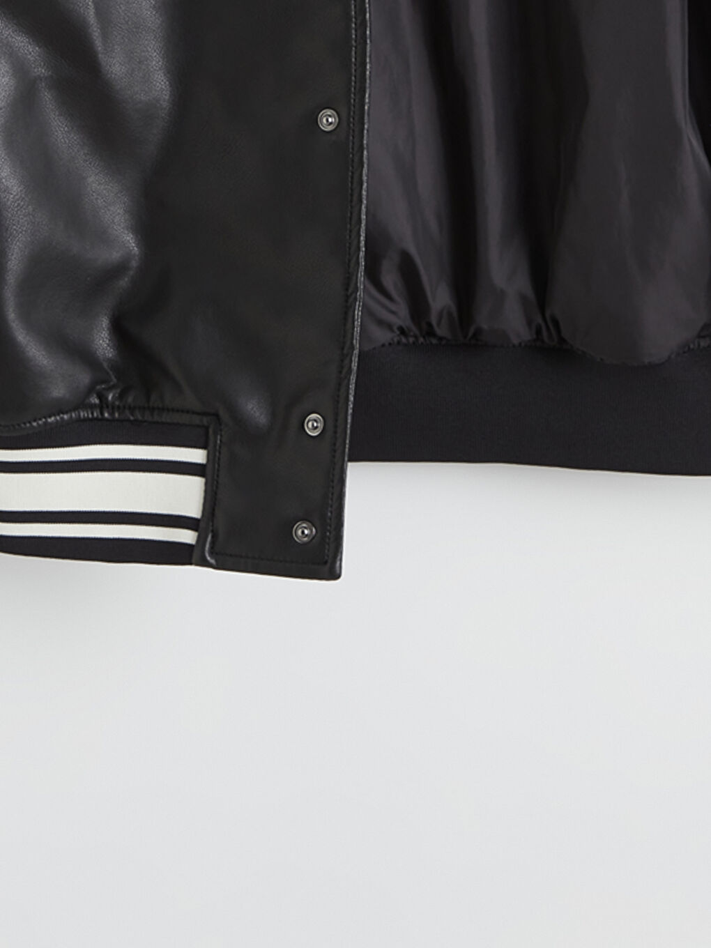 California Nakışlı Erkek Deri Görünümlü Mont-6