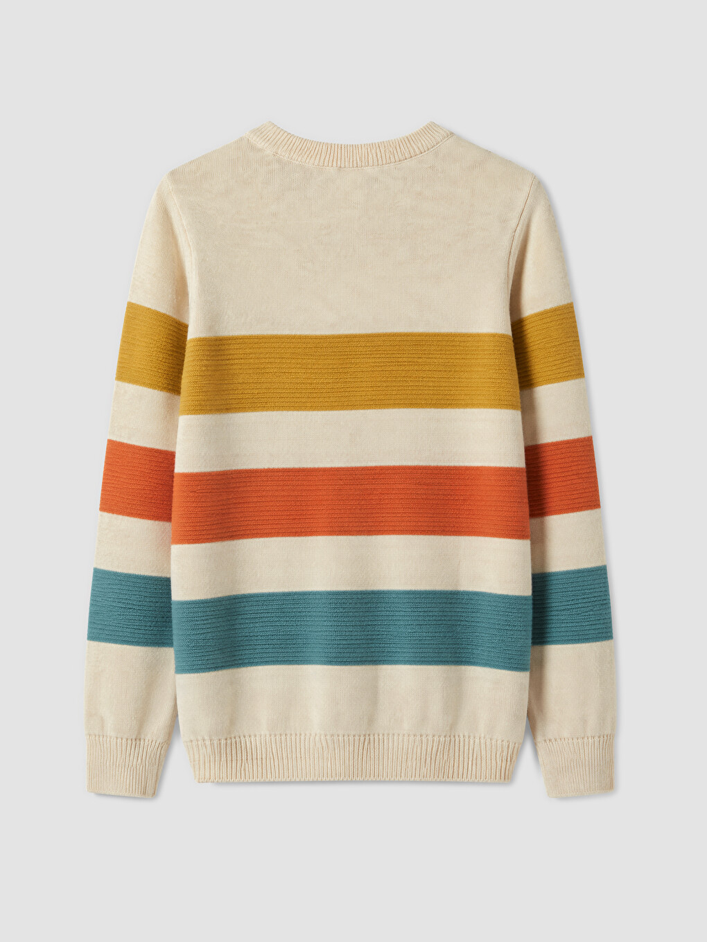 Crew Neck Boys' Striped Knitwear Sweater-1