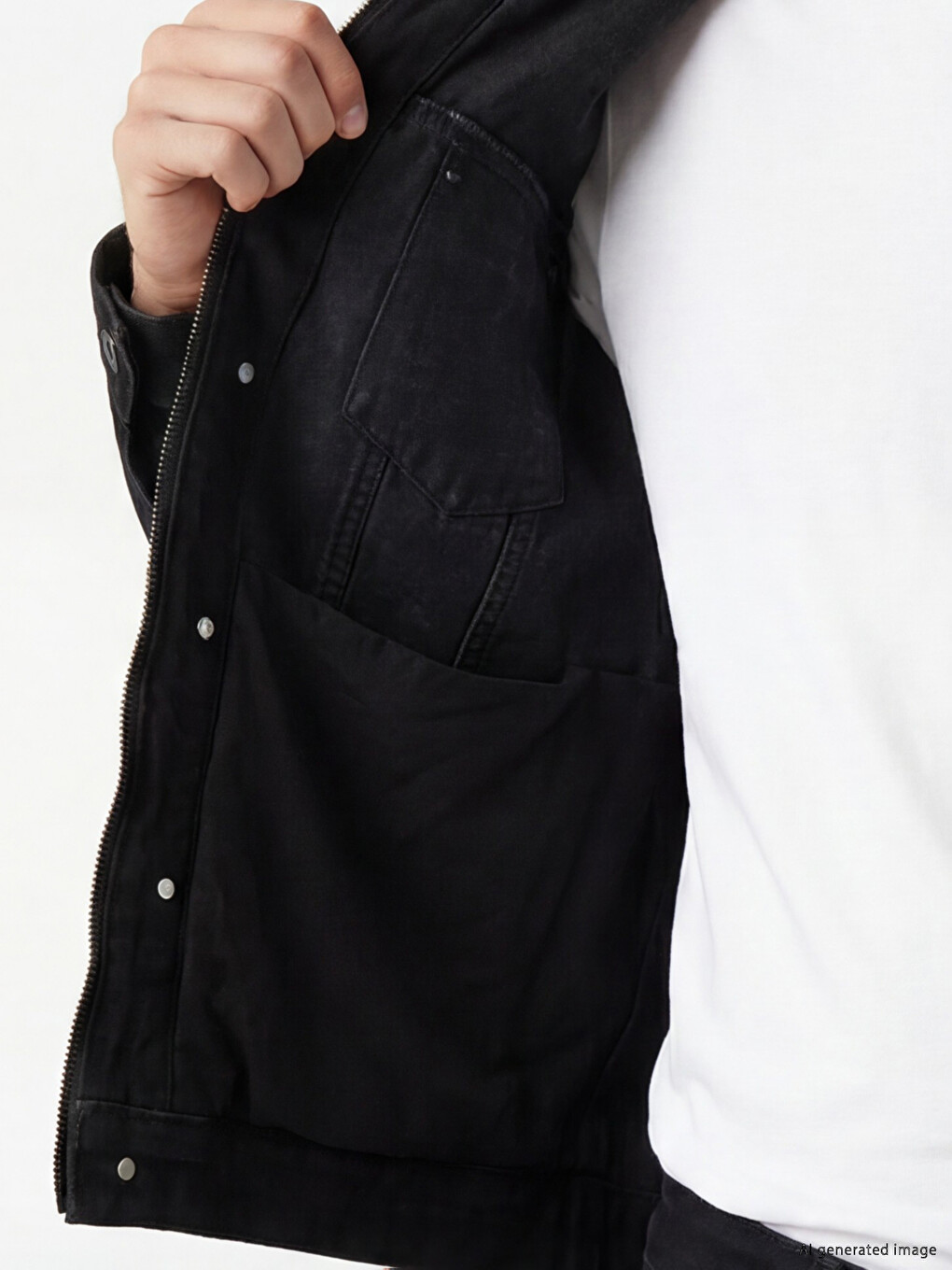 Regular Fit Hooded Men's Jean Jacket-3