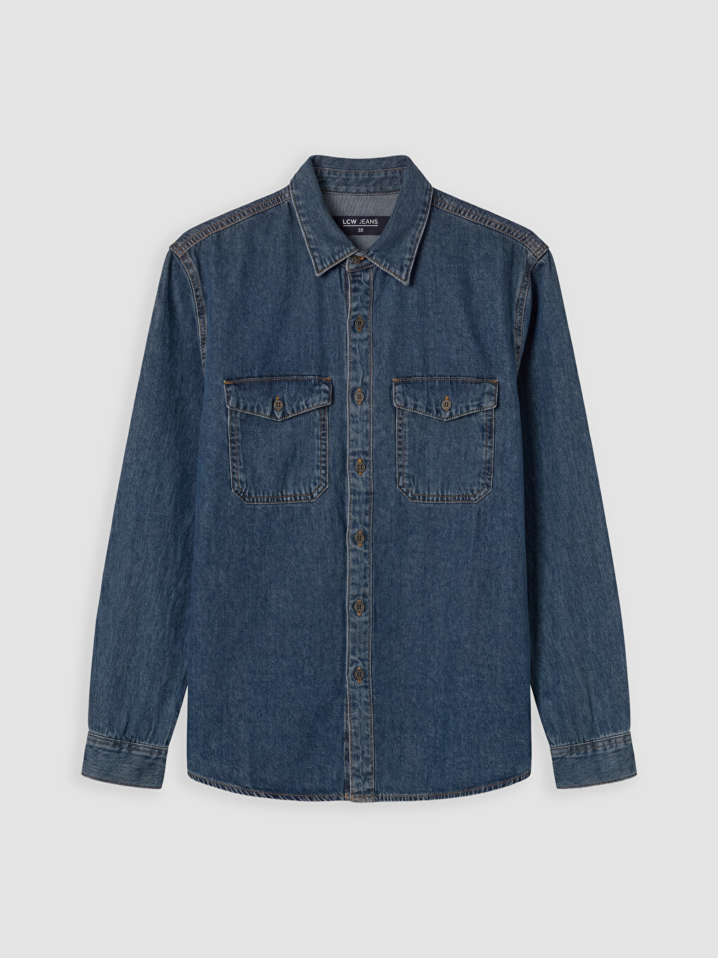Man Indigo Denim Shirt-4