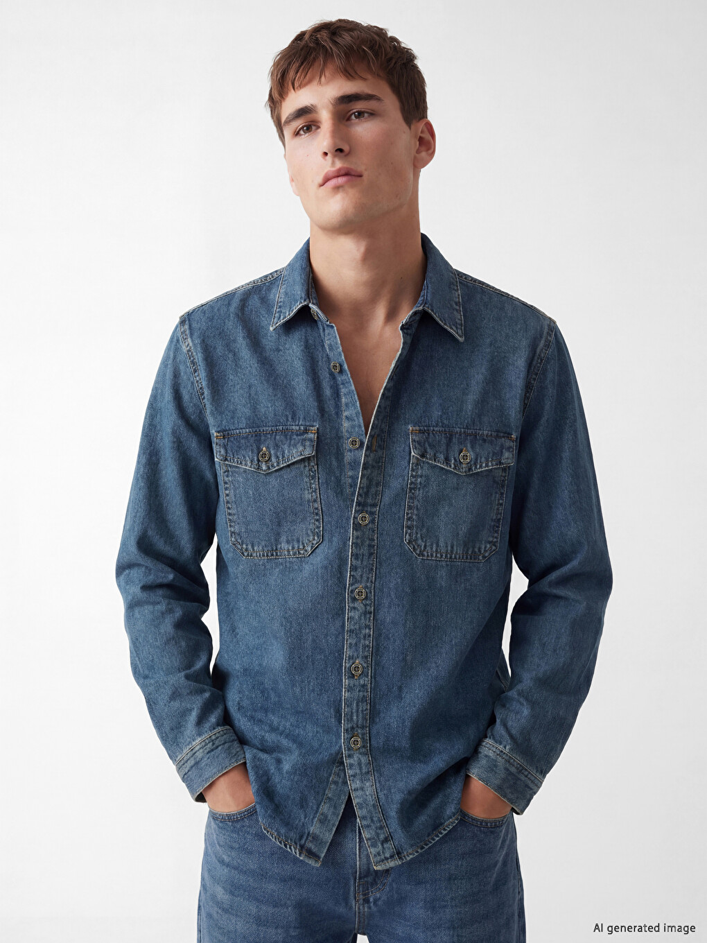 Man Indigo Denim Shirt