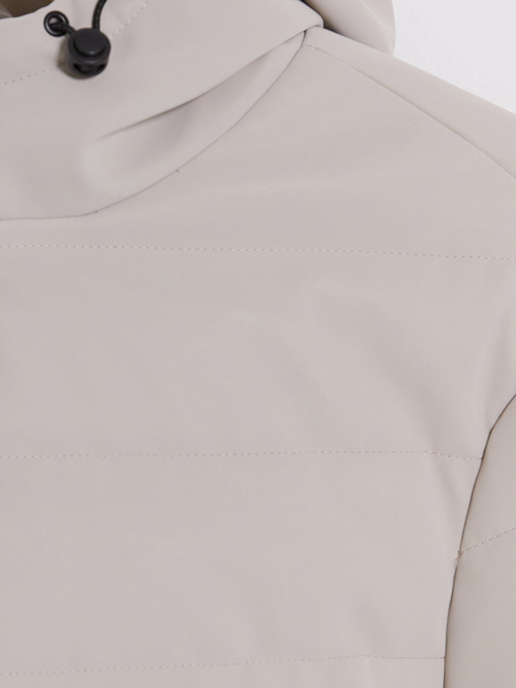 Bej Regular Fit Kapüşonlu Erkek Şişme Mont-5