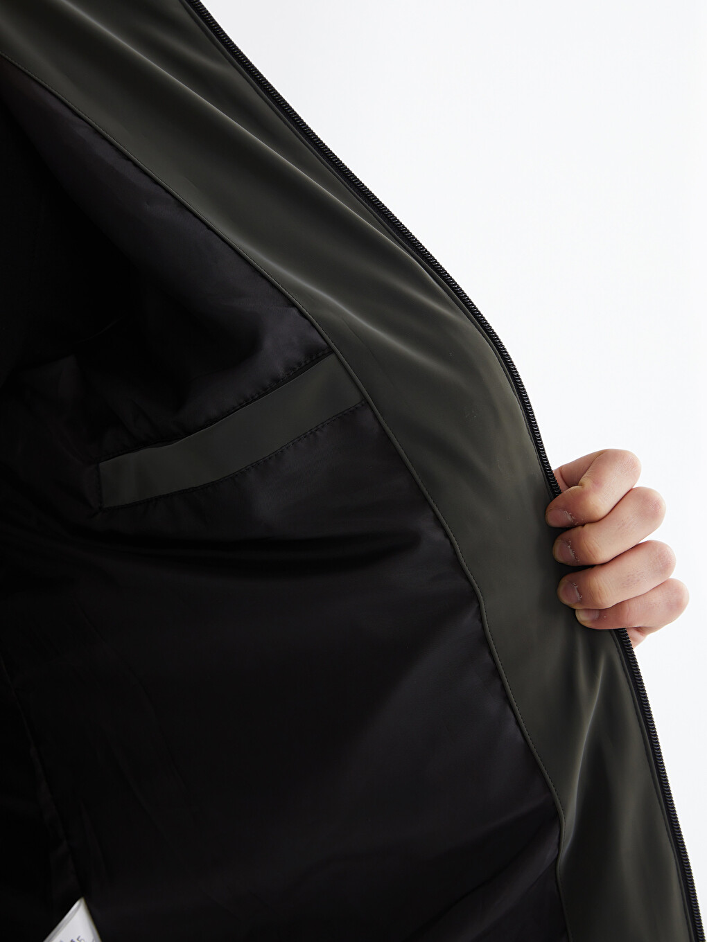 Haki Regular Fit Kapüşonlu Erkek Şişme Mont-3