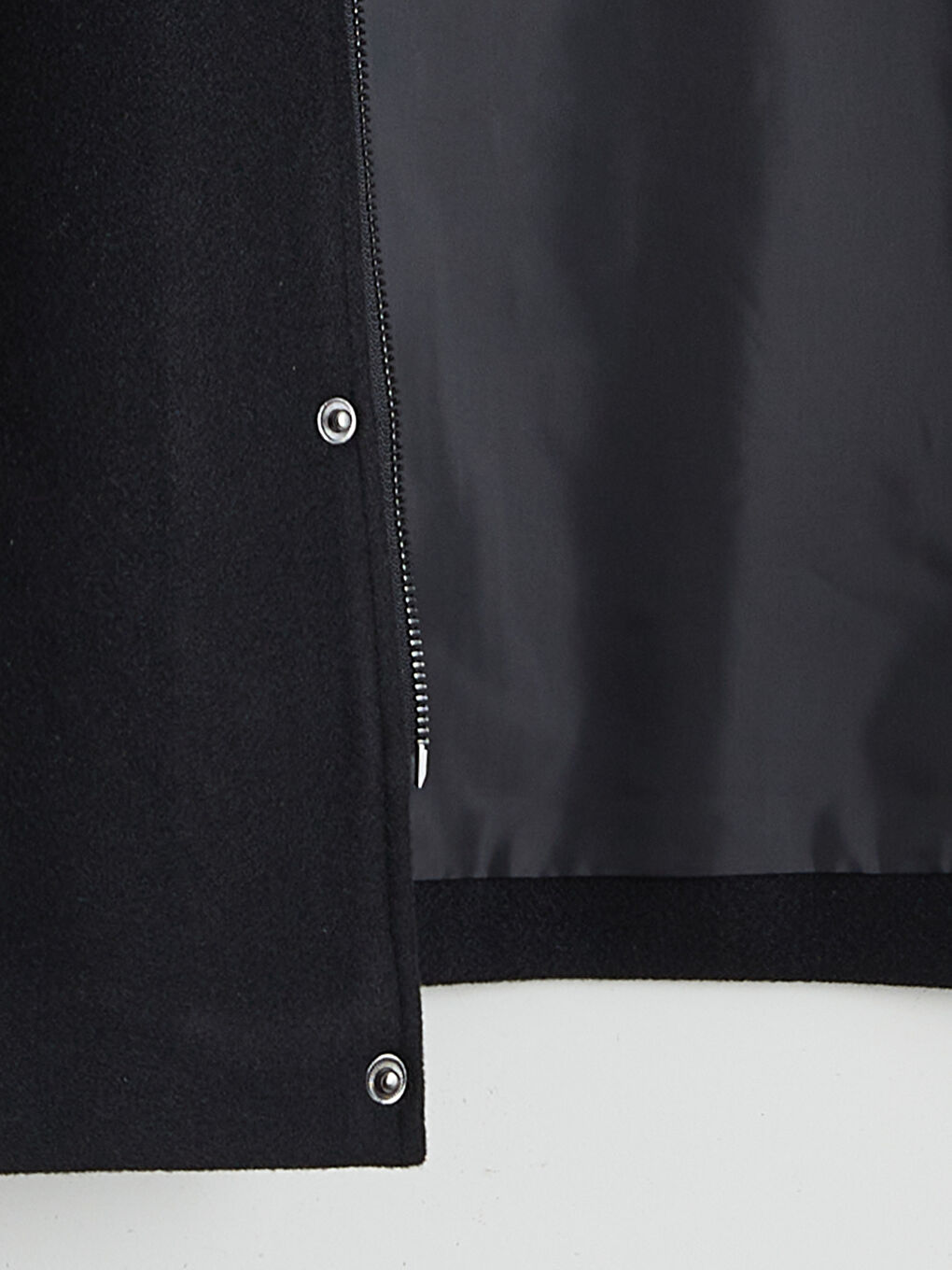 Siyah Standart Kalıp Gömlek Yaka Erkek Kaşe Mont-7