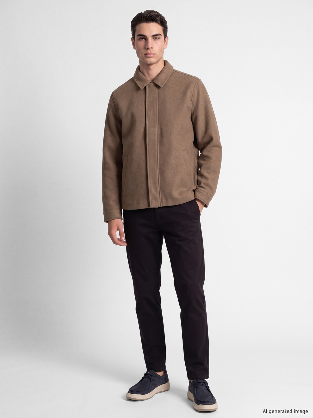 Bej Regular Fit Erkek Mont-1