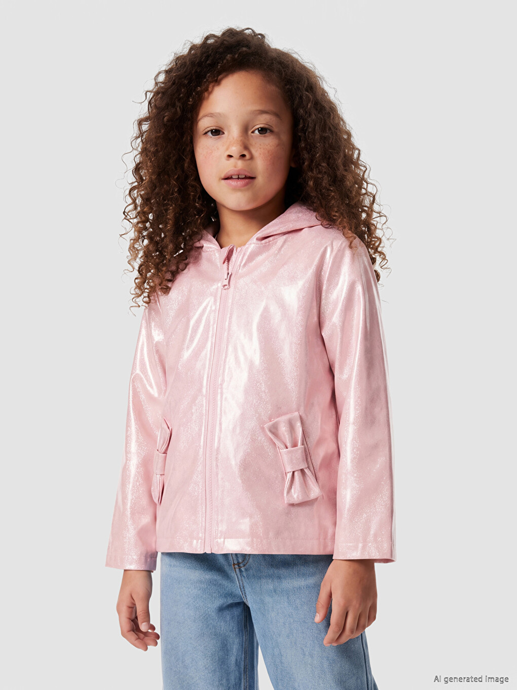 Hooded Girls' Raincoat