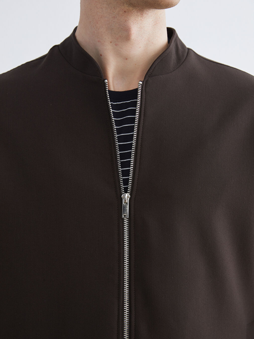 Kahverengi Standart Kalıp Erkek Mont-2