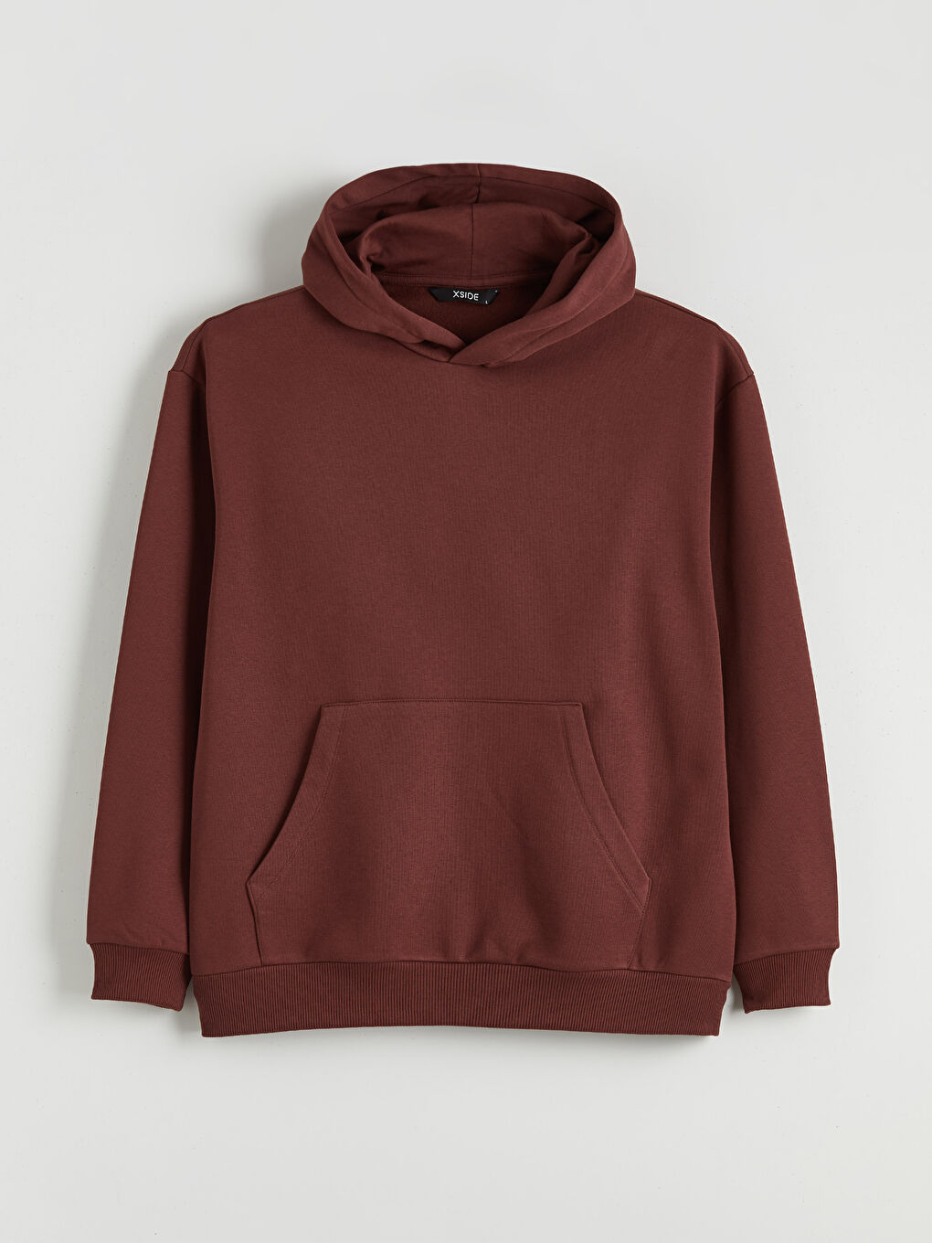 Kahverengi Kanguru Cepli Erkek Kalın Hoodie-4