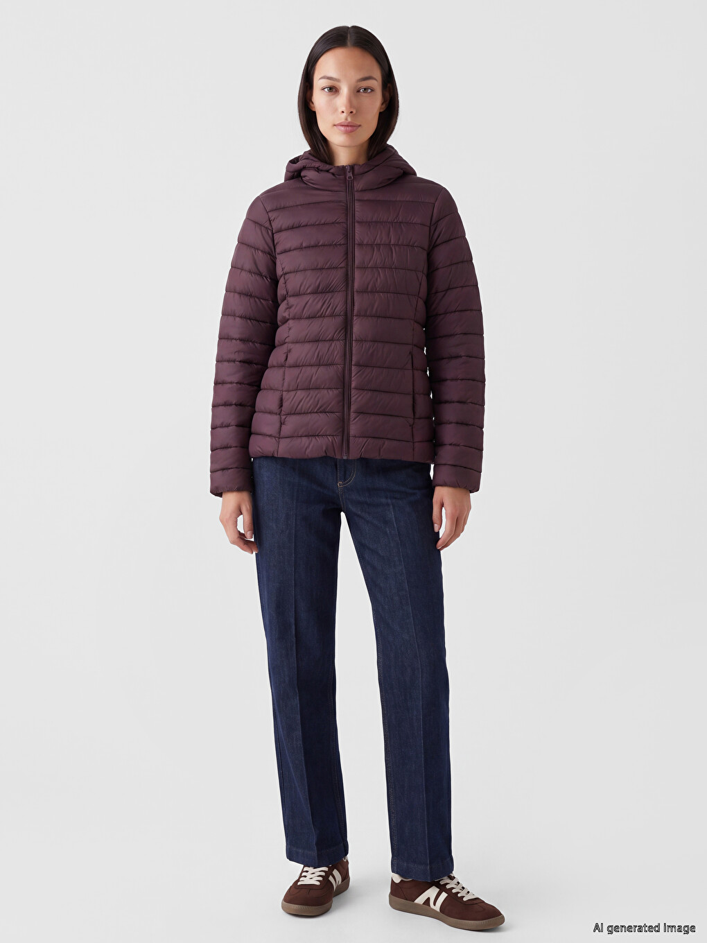 Hooded Women's Puffer Coat-1