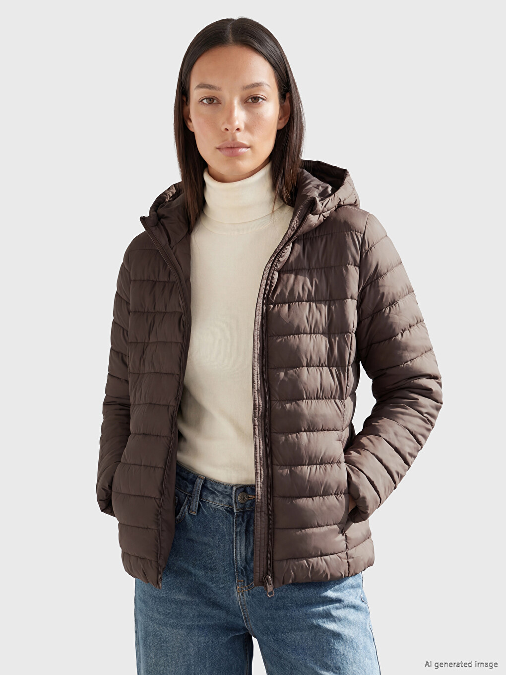 Hooded Women's Puffer Coat