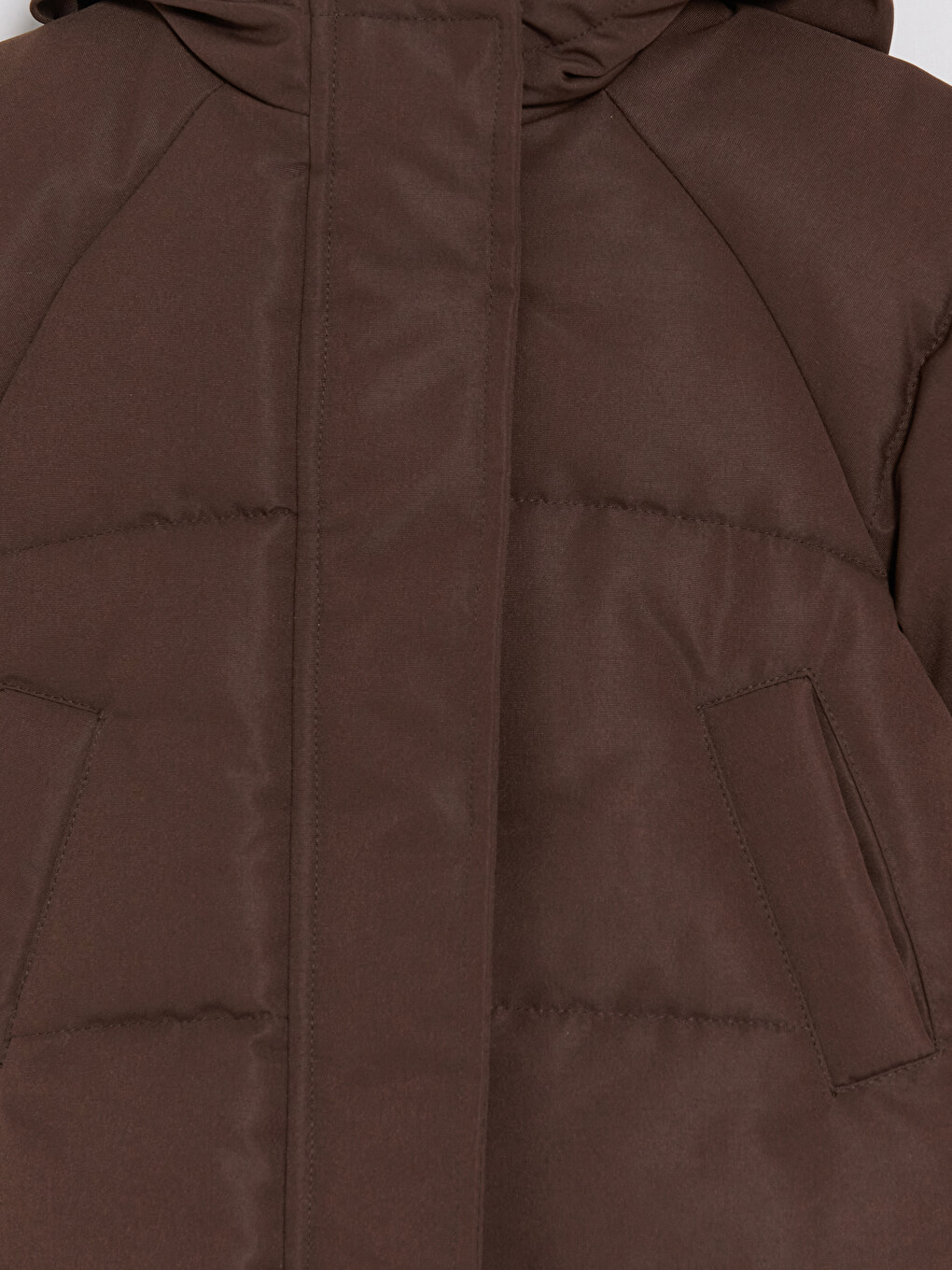 Hooded Baby Girls' Puffer Coat-1