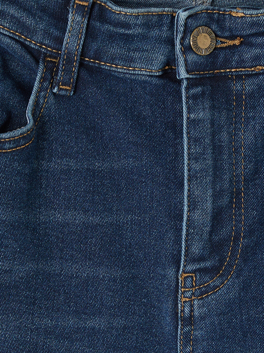 İndigo Flare Kadın Jean Pantolon-5