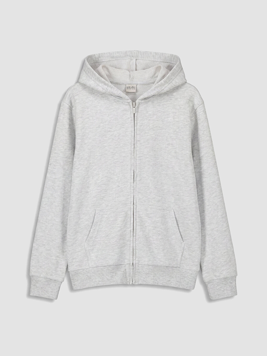 Girl Grey Zip-up Sweatshirt