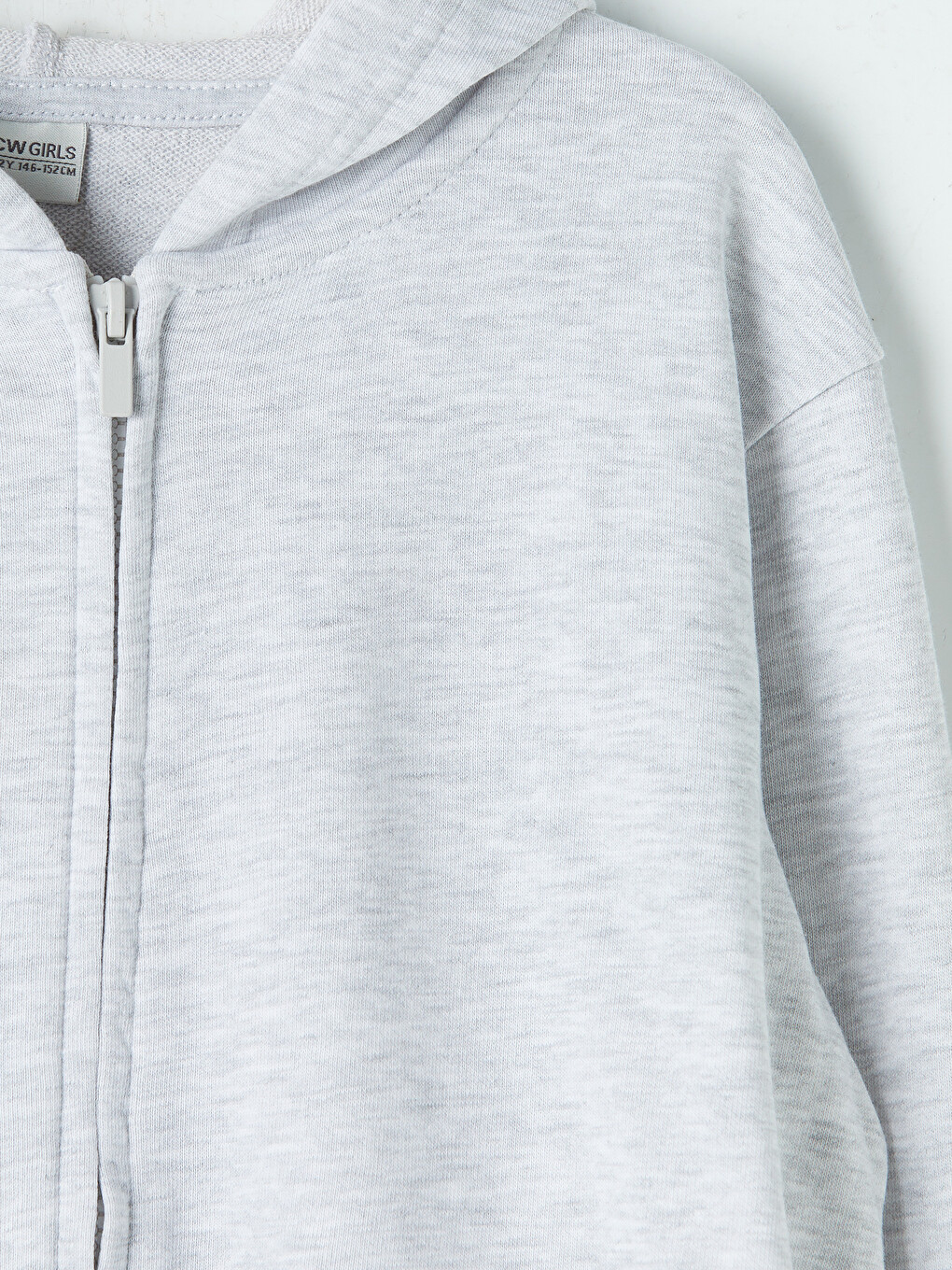 Girl Grey Zip-up Sweatshirt-1