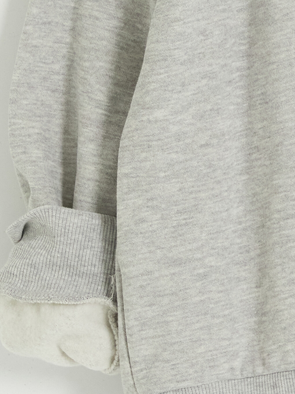 Gri Kapüşonlu Kalın Kız Çocuk Fermuarlı Sweatshirt-1