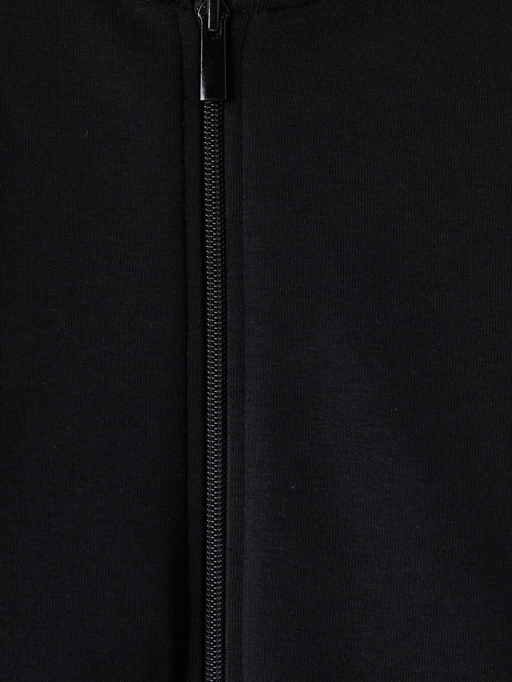 Siyah Kapüşonlu Kalın Kız Çocuk Fermuarlı Sweatshirt-1