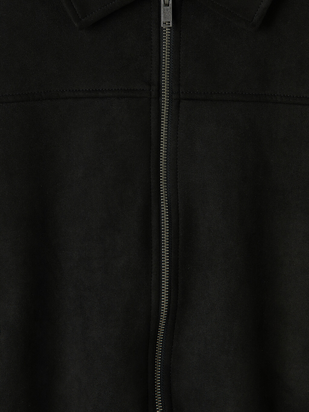 Siyah Loose Fit Erkek Süet Ceket-6