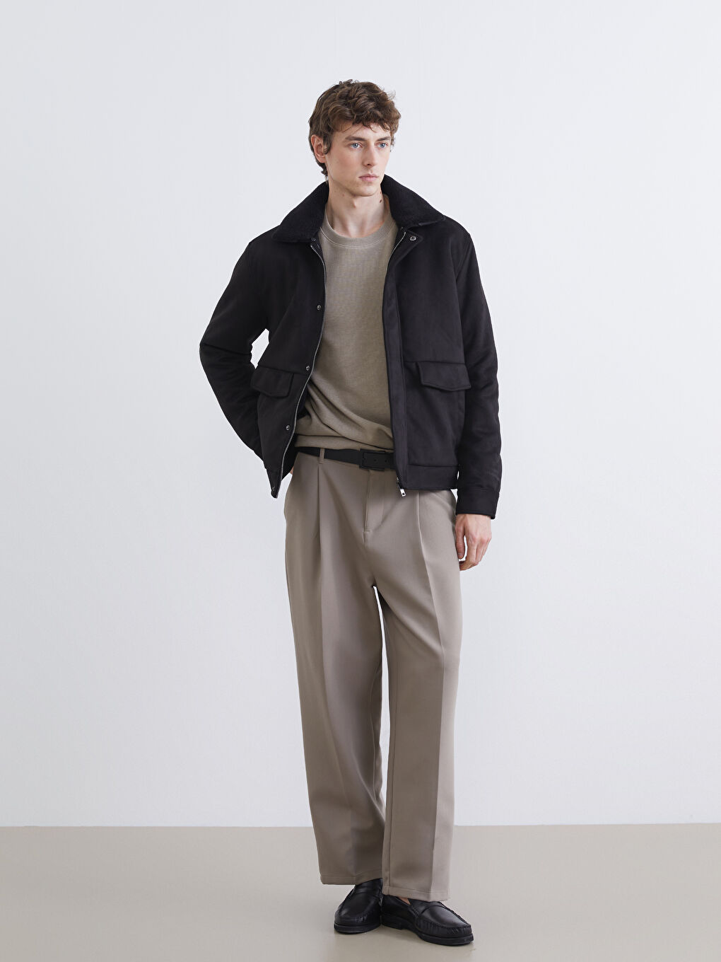 معطف أسود رجل-1