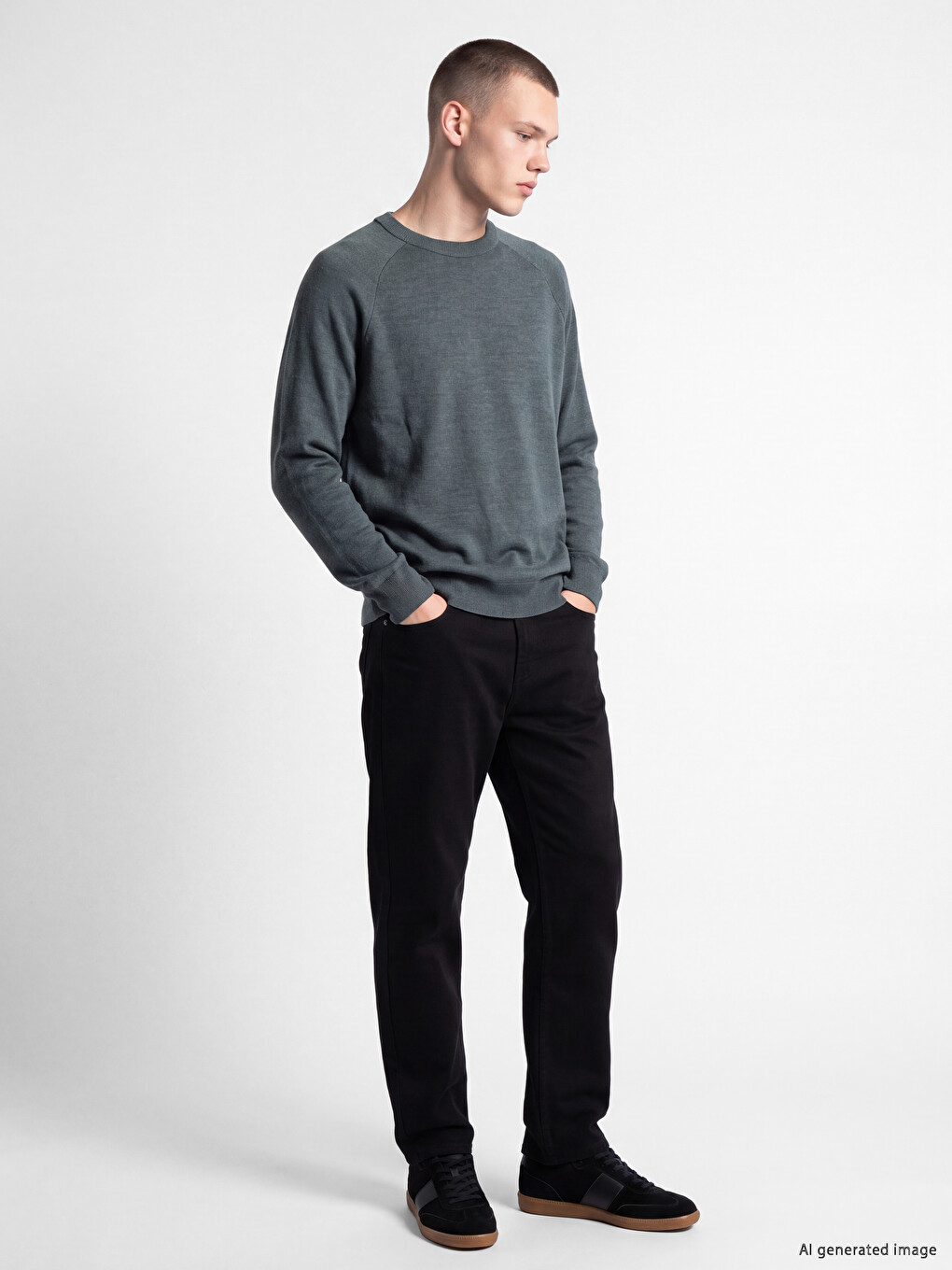 Crew Neck Men's Knitwear Sweater-1