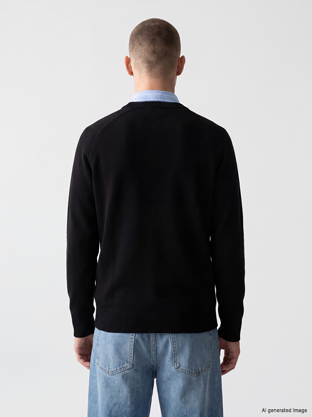 Pull-over En Maille À Col Rond Pour Homme-3