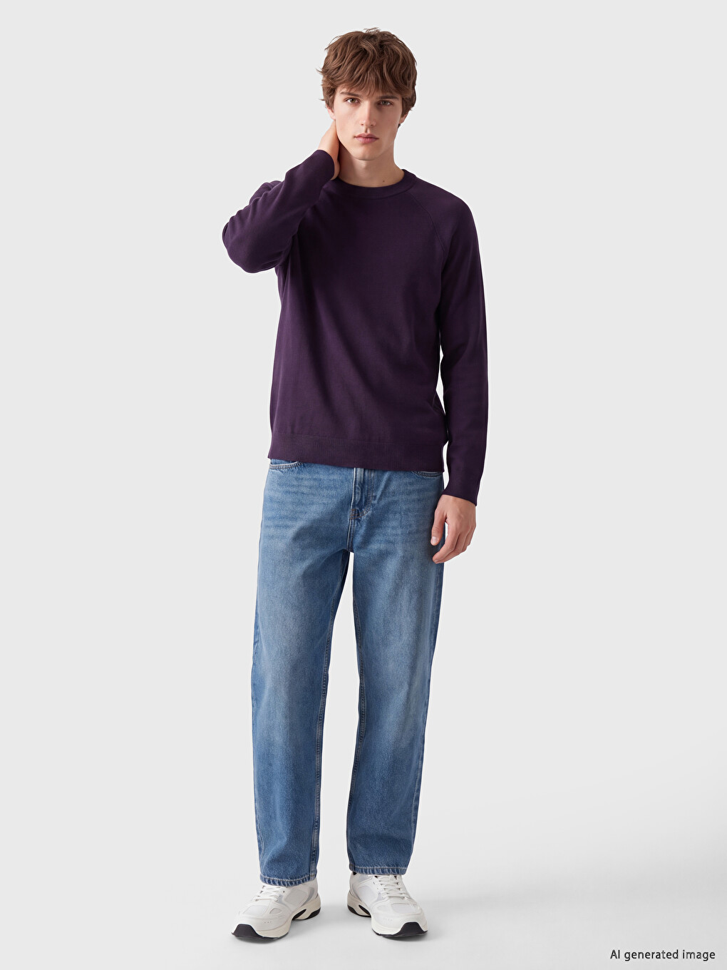 Crew Neck Men's Knitwear Sweater-1