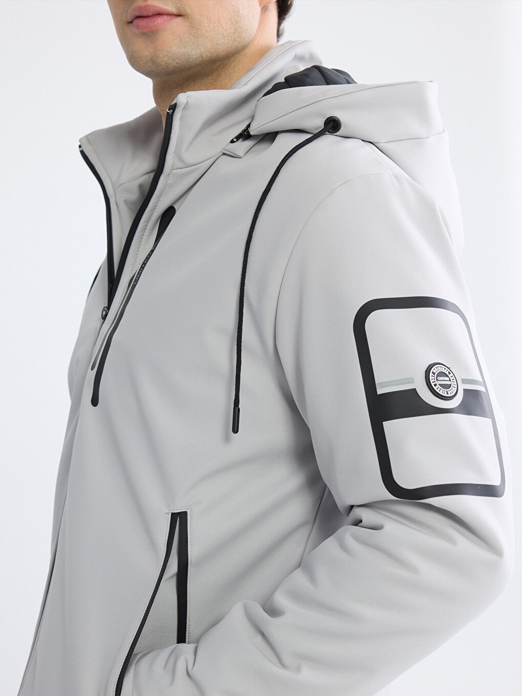 Bej Regular Fit Erkek Şişme Mont-3