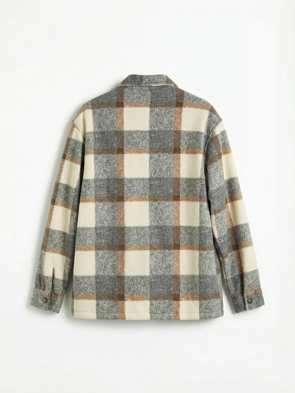 Loose Fit Plaid Men's Overshirt Jacket-6