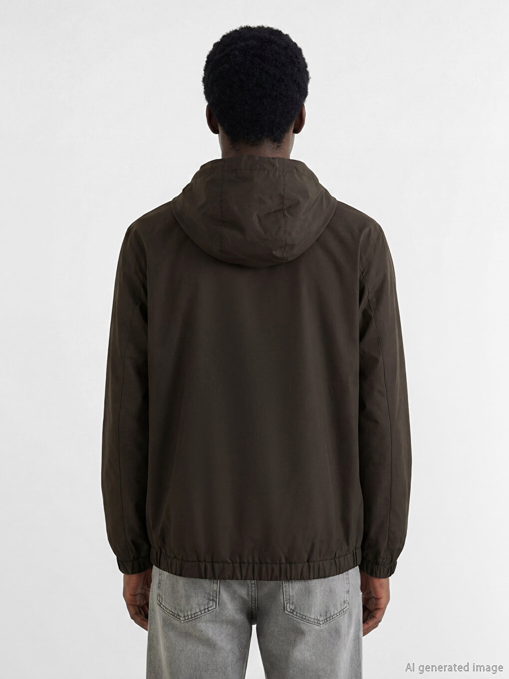 Man Brown Raincoat-3