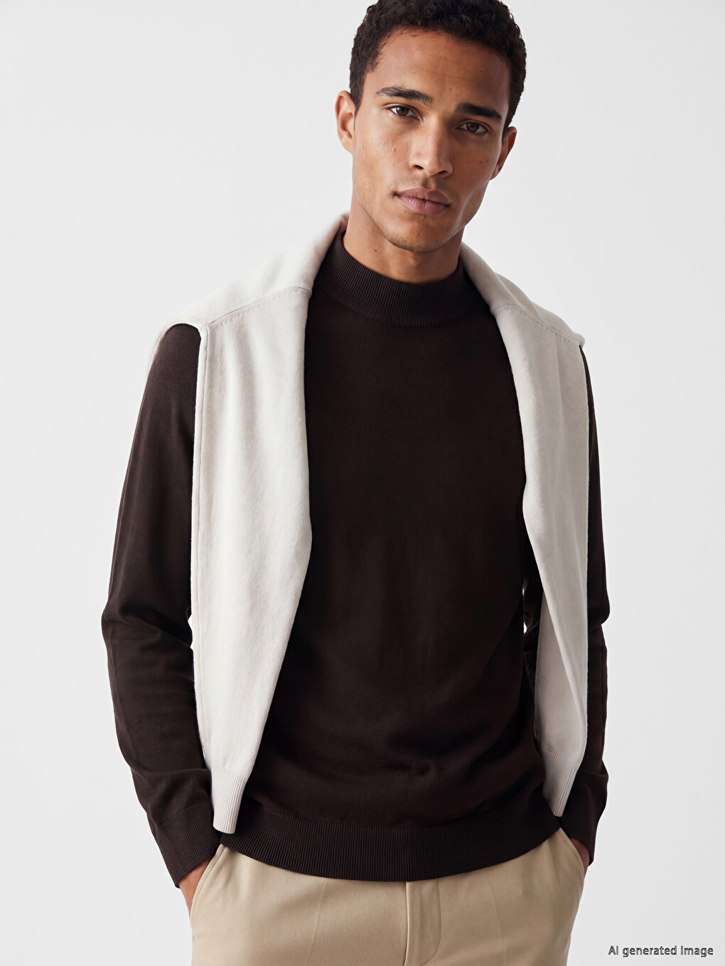 Man Brown Sweater