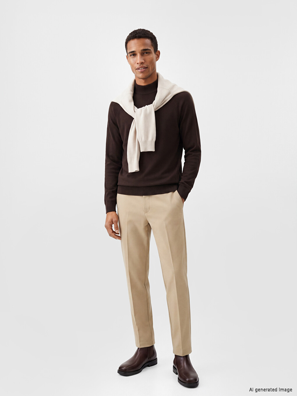 Man Brown Sweater-1
