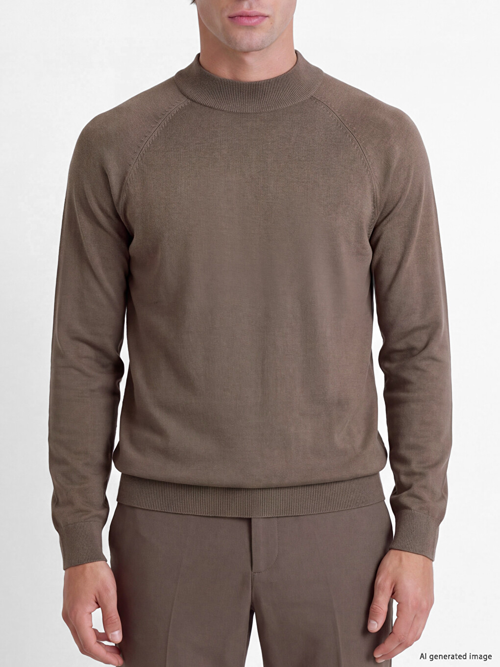 Mock Neck Men's Knitwear Sweater-2
