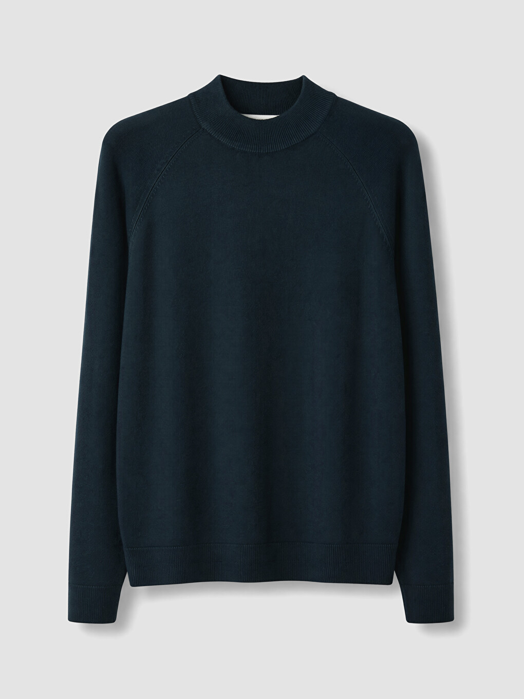 Pulover Tricotat Mock Neck Bărbați-3