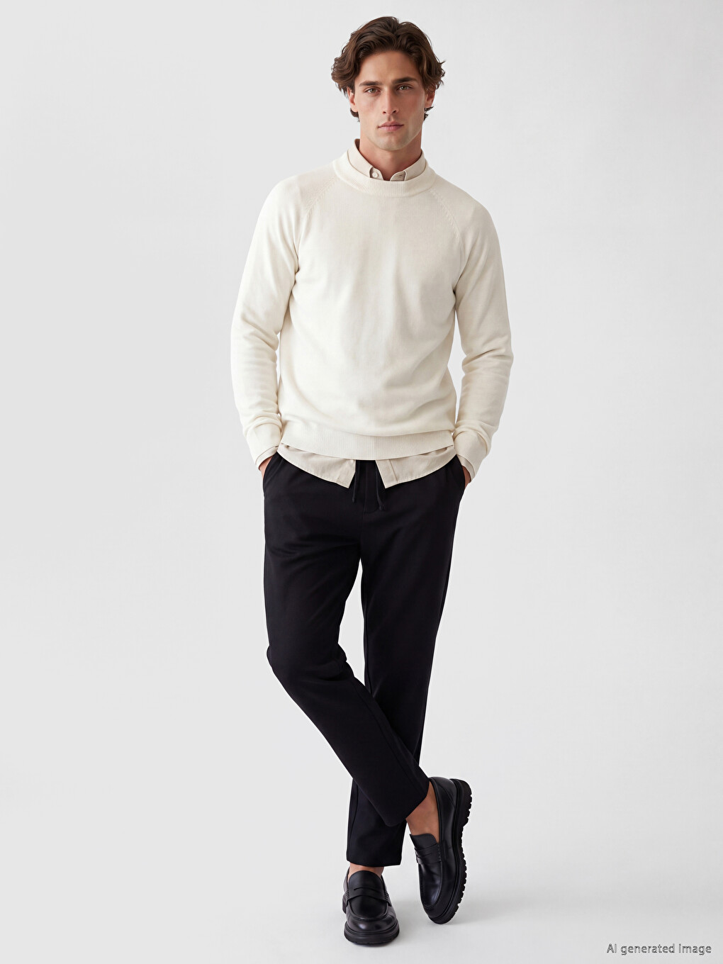 Mock Neck Men's Knitwear Sweater-1