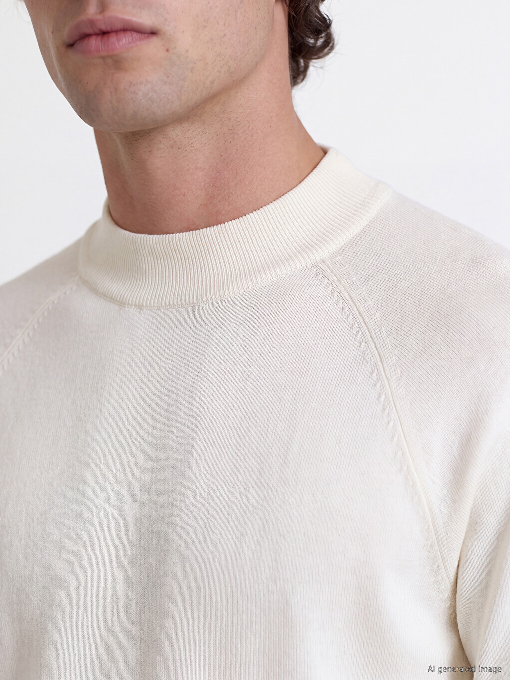 Mock Neck Men's Knitwear Sweater-2