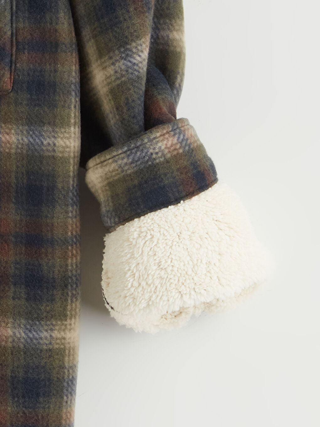 Haki Rahat Kalıp Ekose Erkek Gömlek Ceket-6