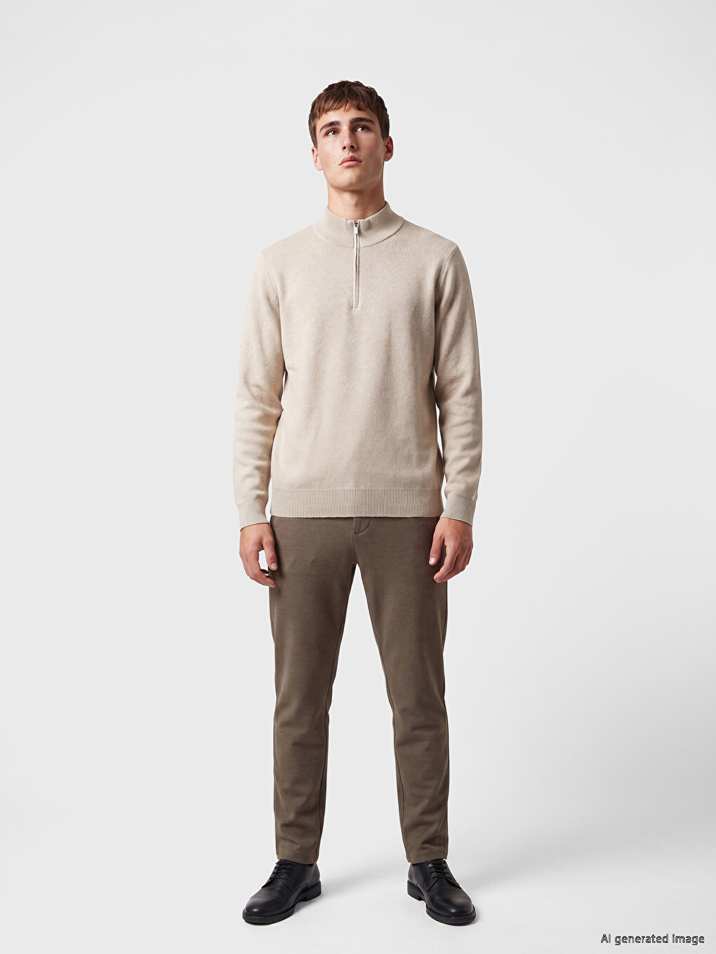 Man Beige Sweater-1