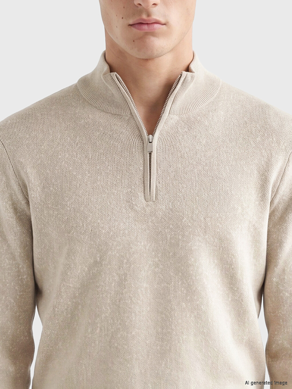 Man Beige Sweater-2