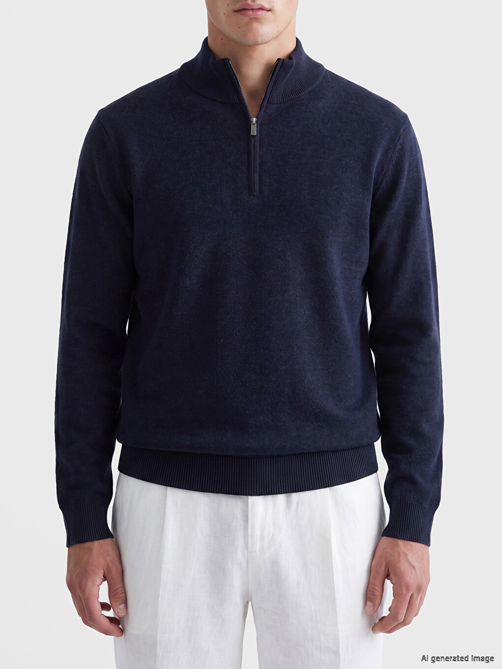 Man Navy Sweater-2