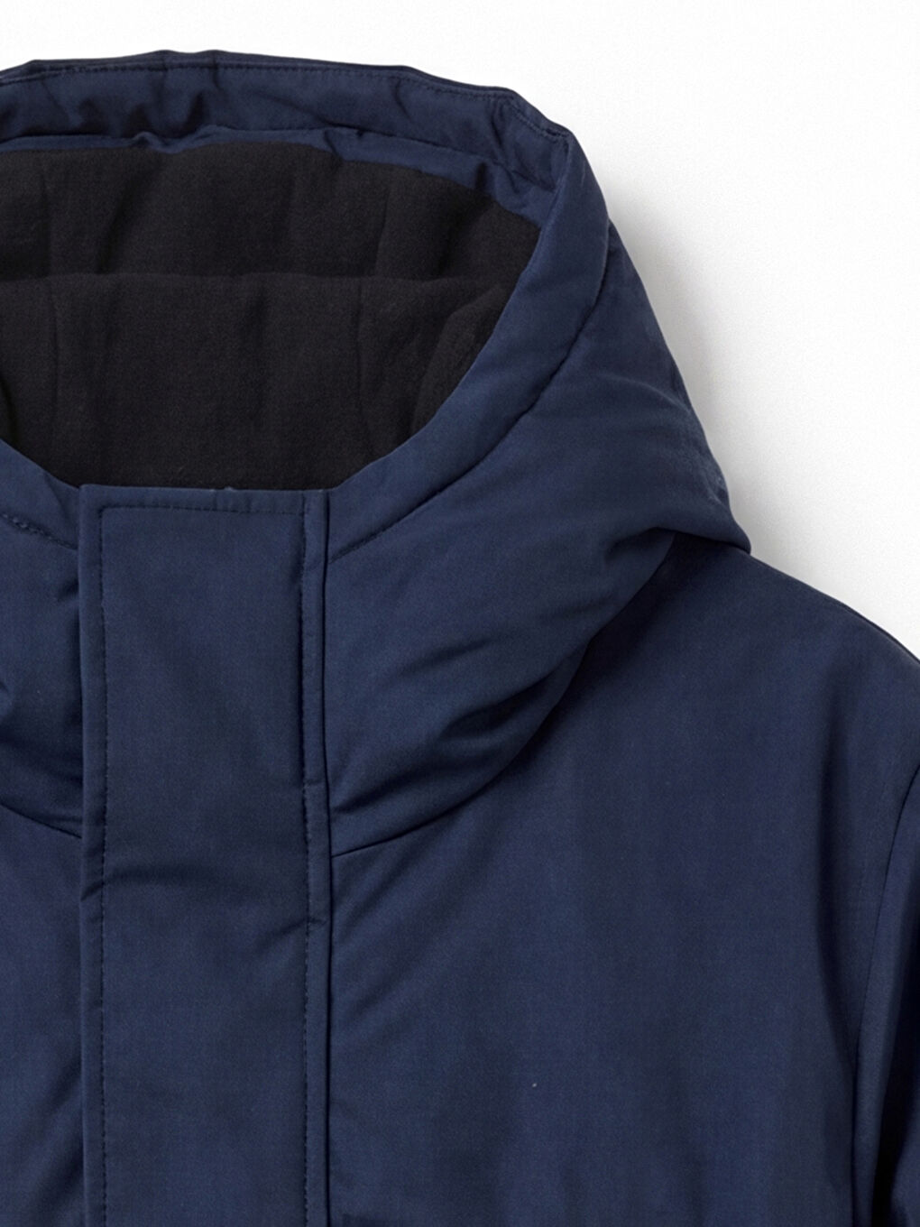 Lacivert Kapüşonlu Erkek Çocuk Şişme Mont-1